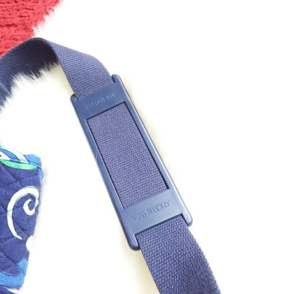Vera Bradley Blue Print Messenger Bag Flap Close Shoulder Strap - Picture 6 of 9